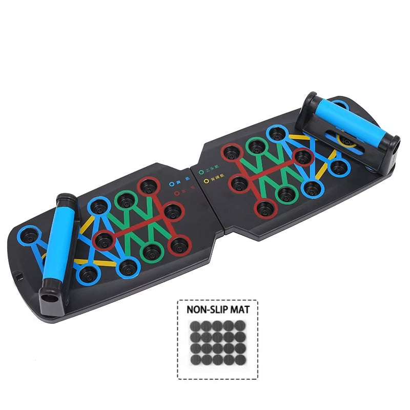 Portable Multi-Functional Push-Up Board, a Foldable Full-Body Exercise Equipment Suitable for Muscle Training in Home Gyms