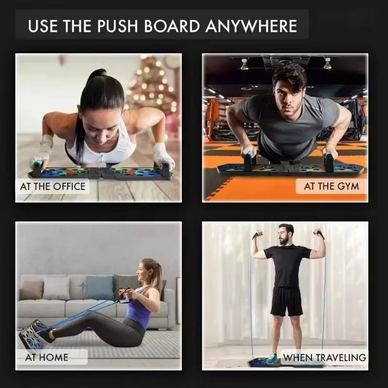 Portable Multi-Functional Push-Up Board, a Foldable Full-Body Exercise Equipment Suitable for Muscle Training in Home Gyms