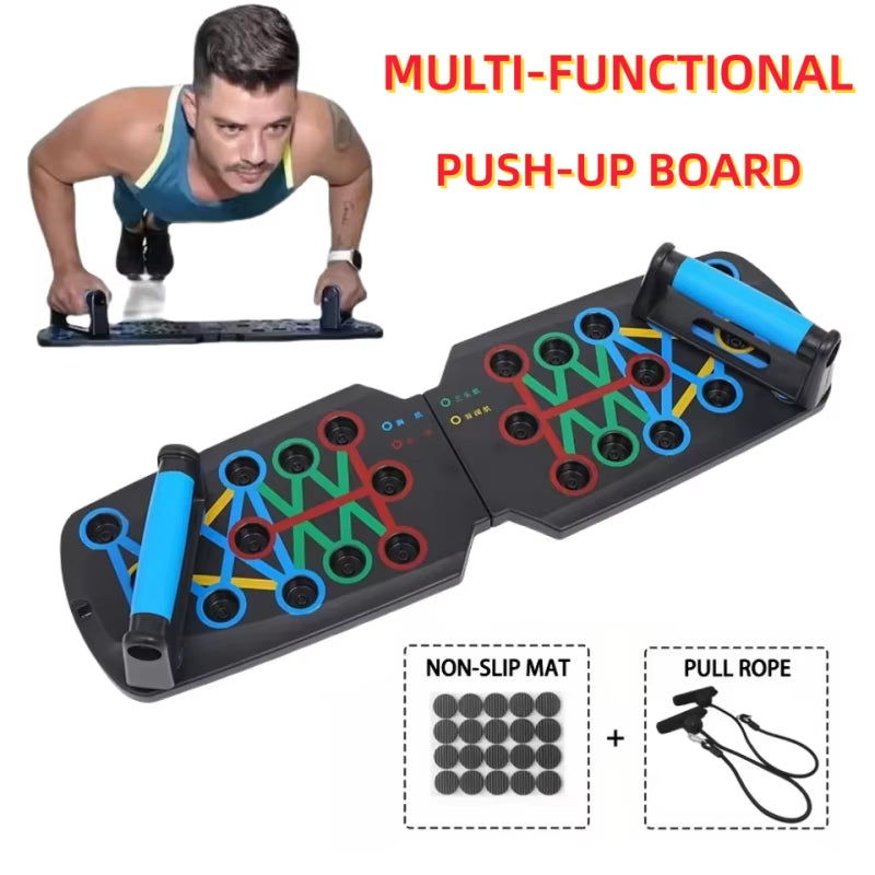 Portable Multi-Functional Push-Up Board, a Foldable Full-Body Exercise Equipment Suitable for Muscle Training in Home Gyms
