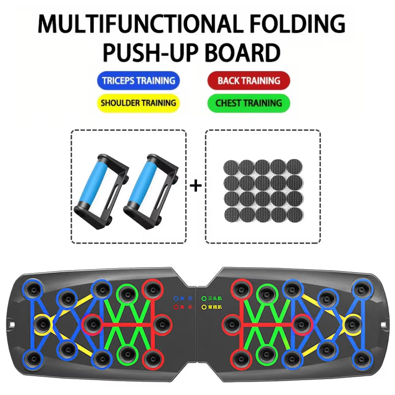 Portable Multi-Functional Push-Up Board, a Foldable Full-Body Exercise Equipment Suitable for Muscle Training in Home Gyms